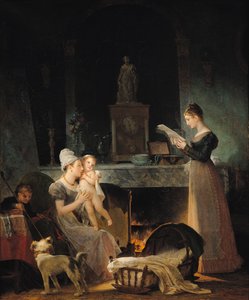 De brief lezen door Marguerite Gerard